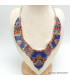 Collier tibetain femme couleur lapis corail Colliers tibétains et népalais COL31