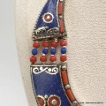Collier tibetain femme couleur lapis corail Colliers tibétains et népalais COL31