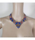 Collier tibetain femme couleur lapis corail Colliers tibétains et népalais COL31