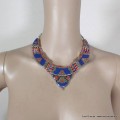 Collier tibetain femme couleur lapis corail Colliers tibétains et népalais COL31