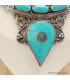 Gros collier tibétain couleur turquoise Colliers tibétains et népalais COL32