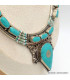 Gros collier tibétain couleur turquoise Colliers tibétains et népalais COL32