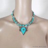 Gros collier tibétain couleur turquoise Colliers tibétains et népalais COL32
