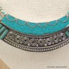 Gros collier tibétain lamelles turquoises Colliers tibétains et népalais COL33