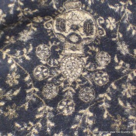 Châle népalais noir beige100 x 200 cm Grand Châle népalais 100 x 200 cm GSS15