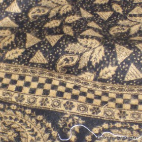 Châle népalais noir or100 x 200 cm Grand Châle népalais 100 x 200 cm GSS16