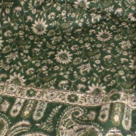 Grand châle de méditation vert foncé 100 x 200 cm Grand Châle népalais 100 x 200 cm GSS19