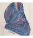 Châle laine brodée bleu parme Tous les pashminas HB1