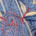 Châle laine brodée bleu parme Tous les pashminas HB1