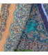 Châle laine brodée turquoise mauve Tous les pashminas HB2