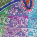 Châle oriental laine brodée multicolore - Châles en laine faits main