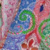 Châle oriental laine brodée multicolore Tous les pashminas HB3