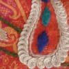 Châle oriental laine brodée rouge orange Tous les pashminas HB5