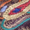 Châle laine brodée prune Tous les pashminas HB7