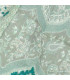 Châle laine brodée vert menthe Tous les pashminas HB11