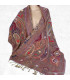 Pashmina châle laine bronze bordeau Tous les pashminas HB18