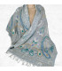 Pashmina châle laine gris vert Tous les pashminas HB20