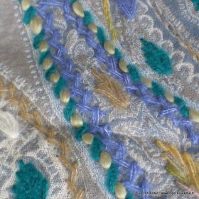 Pashmina châle laine gris vert Tous les pashminas HB20