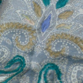 Pashmina châle laine gris vert Tous les pashminas HB20
