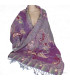 Châle pour femme en laine pourpre Tous les pashminas HB22