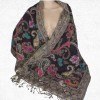 Châle pour femme marron turquoise Tous les pashminas HB23