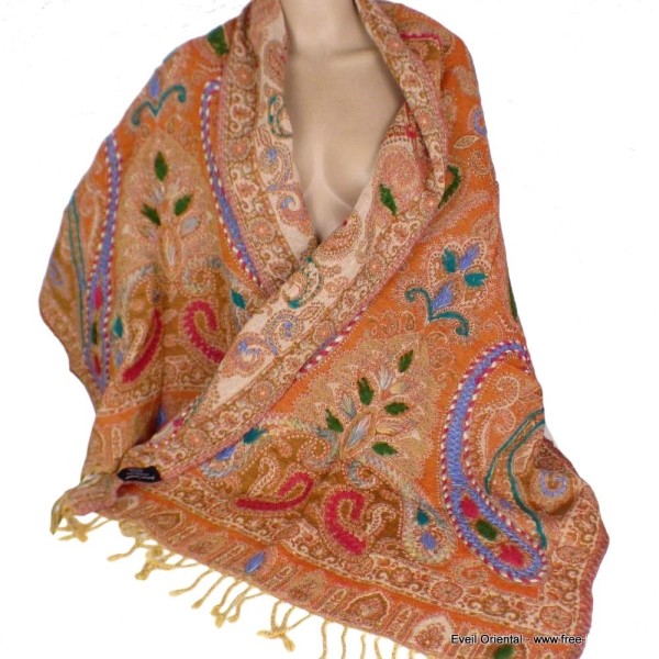 Châle pour femme ocre rouille Tous les pashminas HB24
