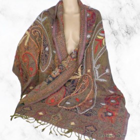 Châle pour femme marron bronze Tous les pashminas HB26