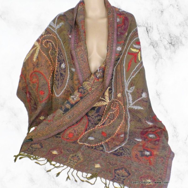 Châle pour femme marron bronze Tous les pashminas HB26