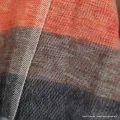 Châle de méditation homme femme gris orange - Grand châle népalais 240 x 120 cm