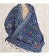Châle pour femme laine bleu nuit Tous les pashminas HB28
