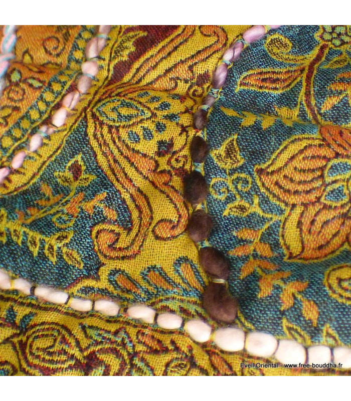 Châle pour femme laine bordeau vert Tous les pashminas HB30