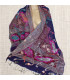 Châle pour femme laine bleu bordeau Tous les pashminas HB31