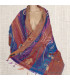 Châle pour femme laine ocre violet Tous les pashminas HB32