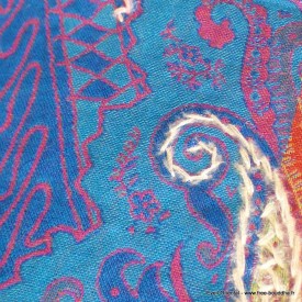 Châle pour femme laine ocre violet Tous les pashminas HB32