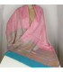 Châle en soie de bambou turquoise rose Pashminas pure soie CFB1