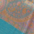 Châle en soie de bambou turquoise rose Pashminas pure soie CFB1