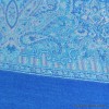 Châle en soie de bambou nuances de bleu Pashminas pure soie CFB2