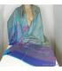 Châle bambou violet turquoise Pashminas pure soie CFB3
