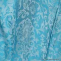 Châle bambou turquoise motifs cachemire - Châle en Bambou écologique