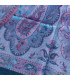 Châle bambou turquoise mauve Pashminas pure soie CFB8