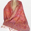 Chale en soie rouge vermillon Pashminas pure soie CSS55