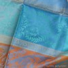 Chale en soie bleu brique Pashminas pure soie CSS57