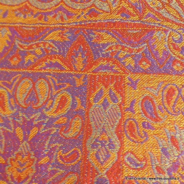 Chale en soie rouille brique Pashminas pure soie CSS58