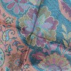 Chale en soie authentique turquoise mauve Tous les pashminas CSS60