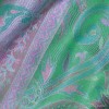 Chale en soie authentique vert rose Tous les pashminas CSS61