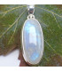 Pendentif Pierre de lune bleue oval allongé Bijoux en Pierre de lune CWA12.22