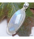 Pendentif Pierre de lune bleue oval allongé Bijoux en Pierre de lune CWA12.22