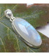 Pendentif Pierre de lune bleue oval allongé Bijoux en Pierre de lune CWA12.22