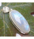 Pendentif Pierre de lune bleue oval allongé Bijoux en Pierre de lune CWA12.22