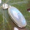 Pendentif Pierre de lune bleue oval allongé Bijoux en Pierre de lune CWA12.22